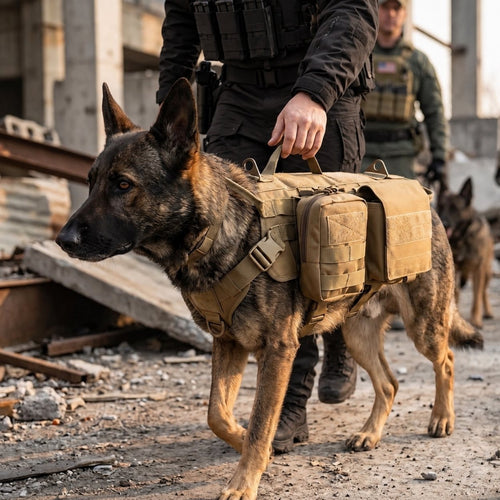 Feldharnisch - Taktisches Hundegeschirr mit Abnehmbaren Taschen