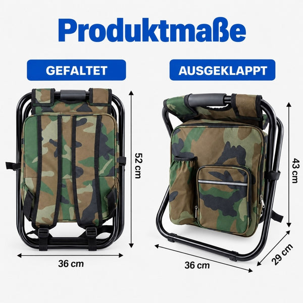 Klappt flach, passt überall hin