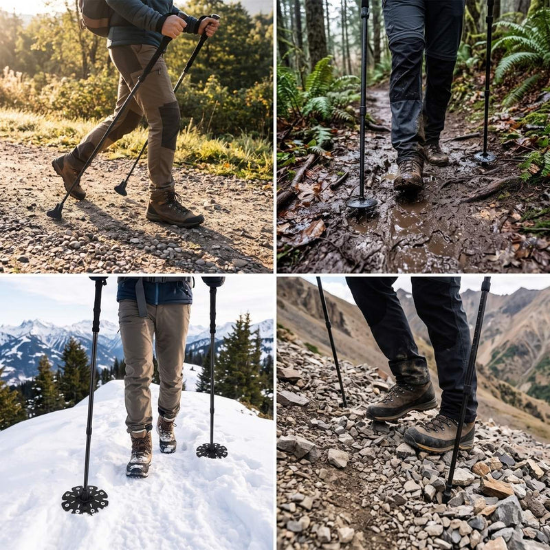 Steigstab - Faltbare Carbon-Trekkingstöcke fürs Camping