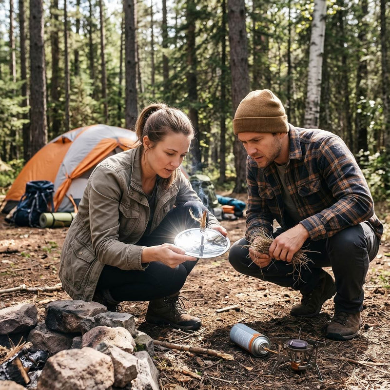 Sonnenfunke - Solar-Feuerstarter fürs Camping