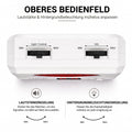 Oberes Bedienfeld: Lautstärke und Hintergrundbeleuchtung einstellen
