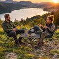 Faltfest - Klappbarer Campingtisch mit Getränkehaltern