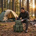 Feldkammer - Rolltop-Rucksack mit Außentaschen fürs Camping