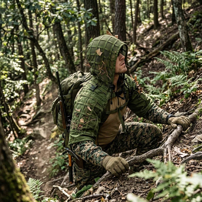 Buschgeist - Ghillie-Tarnhaube fürs Revier