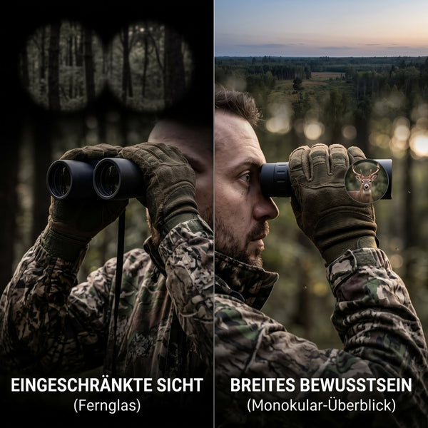 Schneller Blick vor dem Schuss
