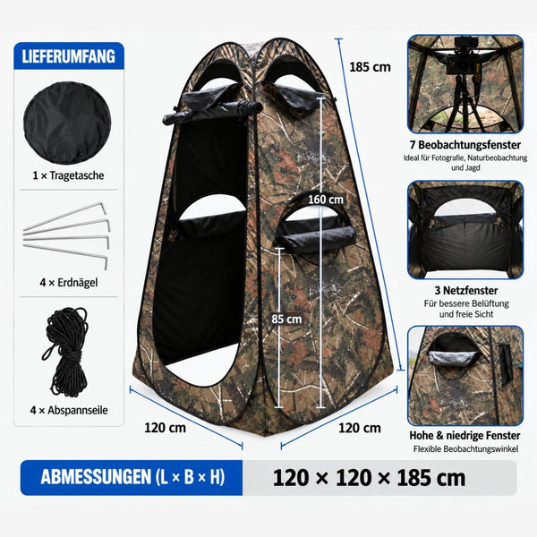 Faltkuppel - Pop-up Ansitzzelt