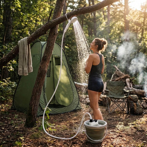Quellfrisch - Akku-Campingdusche