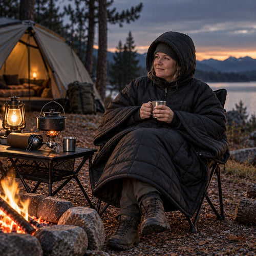 Lagerglut - Campingdecke-Poncho