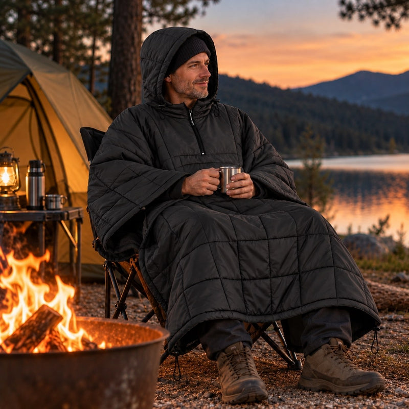 Lagerglut - Campingdecke-Poncho