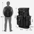 Feldkammer - Rolltop-Rucksack mit Außentaschen fürs Camping