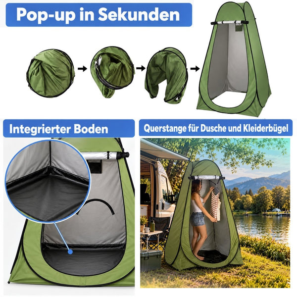 Faltkabine - Pop-up Dusch- und Umkleidezelt fürs Camping
