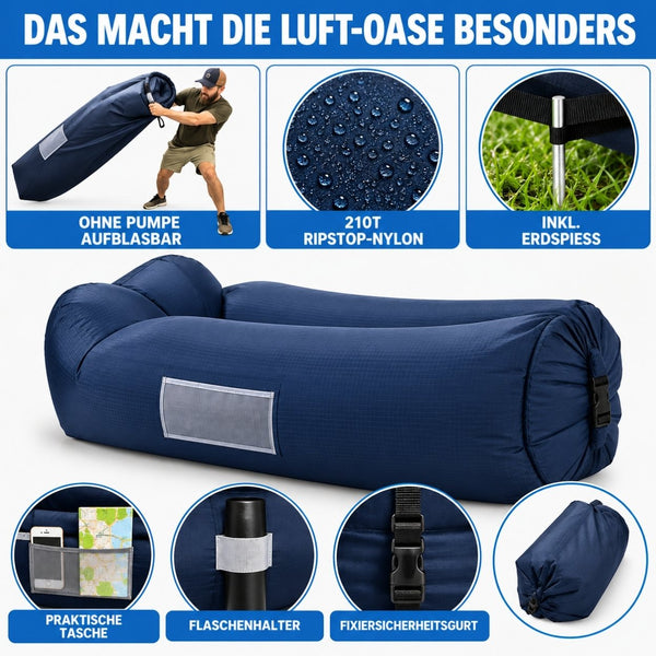Luftoase - Aufblasbares Outdoor-Sofa fürs Camping