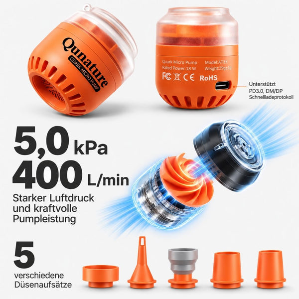 Dauerdruck - Akkulose Mini-Luftpumpe fürs Camping