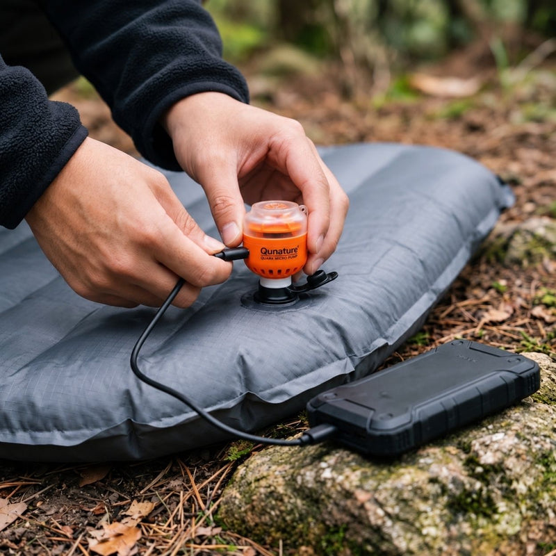 Dauerdruck - Akkulose Mini-Luftpumpe fürs Camping