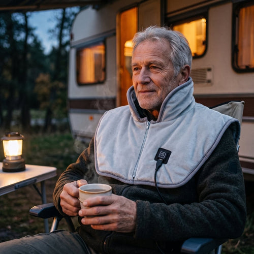 Nackenmantel - Beheizbarer Schulterwärmer fürs Camping