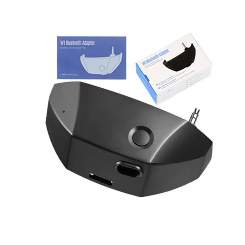 Bluetooth-Adapter für Kapselgehörschutz, freistehend mit Verpackungskarton und Bedienungsanleitung