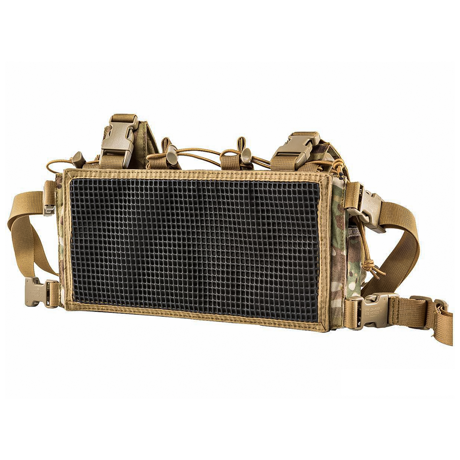 TragWerk Pro Chest Rig in Multicam, Seitenansicht mit Mesh-Rückenteil