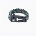 Leitstern Survival-Armband blaues Tarnmuster, Kompass und Pfeife