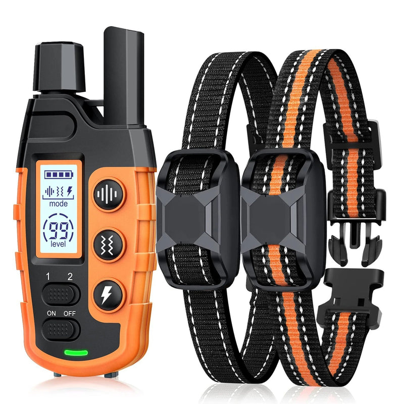 Fernlenker Ferntrainer-Halsband, Set für 2 Hunde, Sender und zwei Empfänger
