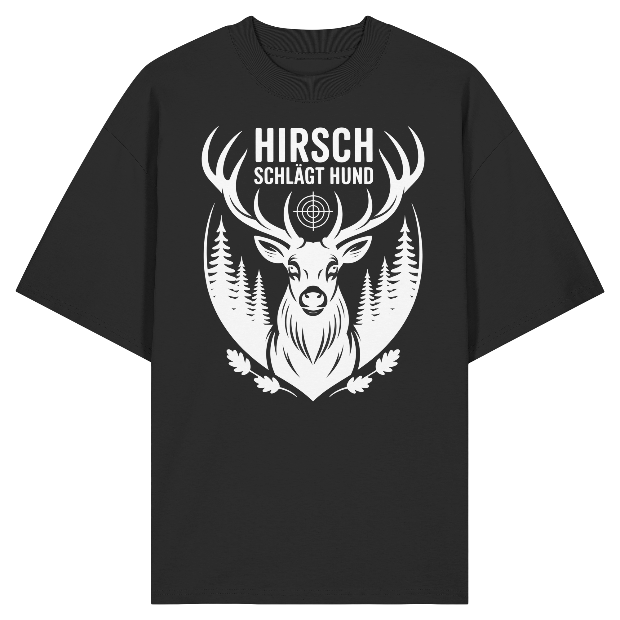 Hjort slår hund - Økologisk Oversize T-shirt