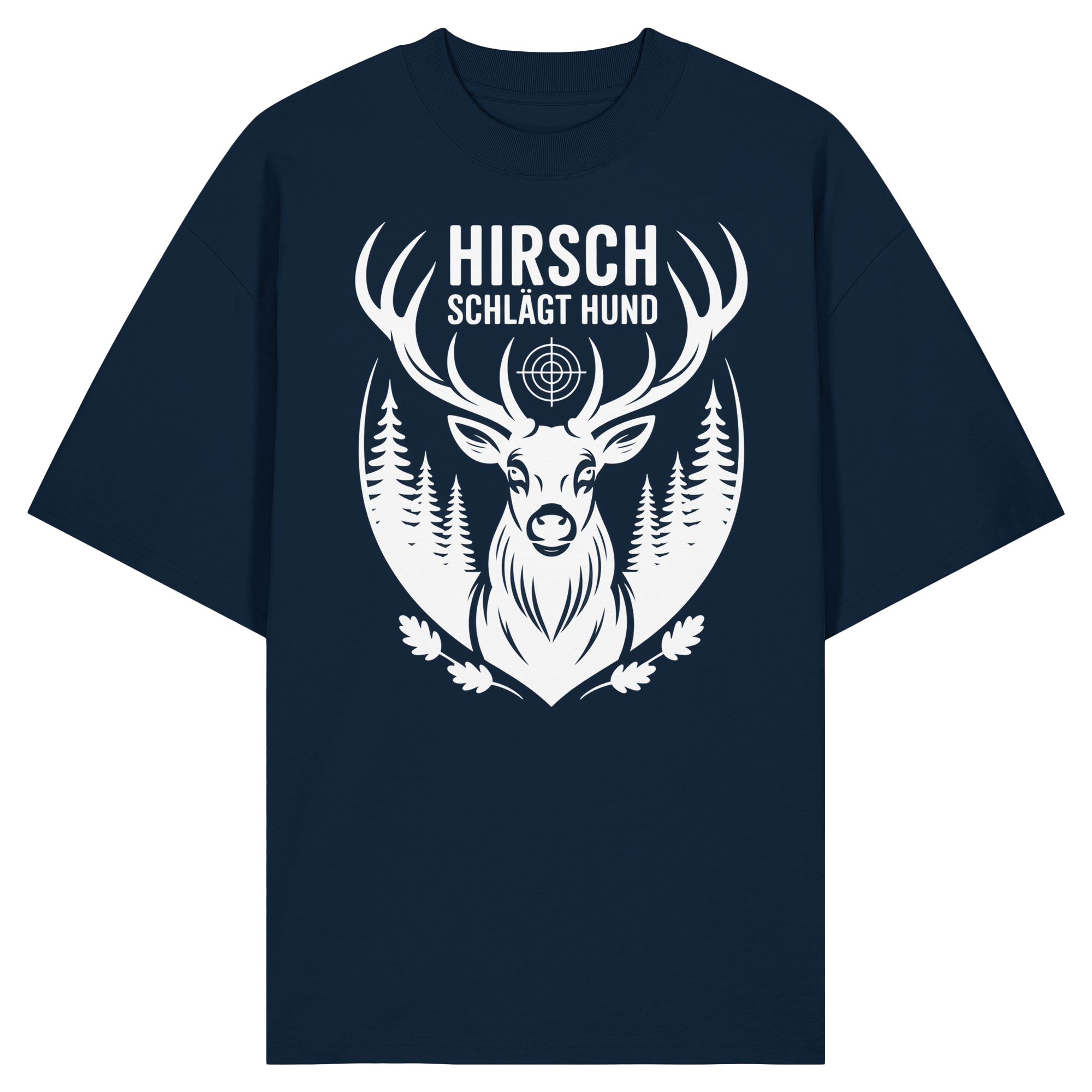 Hjort slår hund - Økologisk Oversize T-shirt