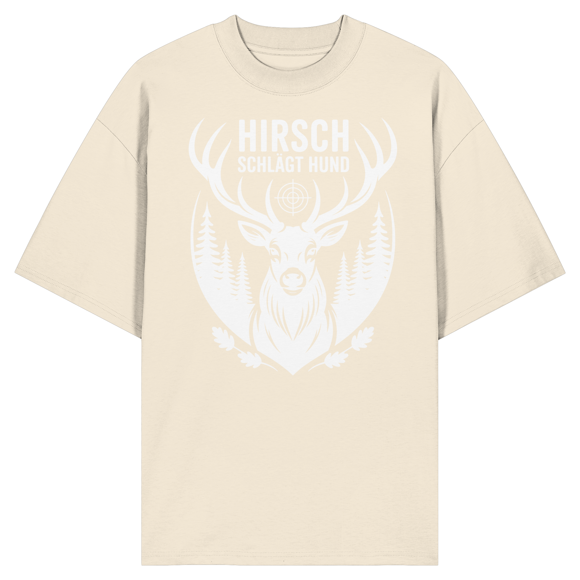 Hjort slår hund - Økologisk Oversize T-shirt