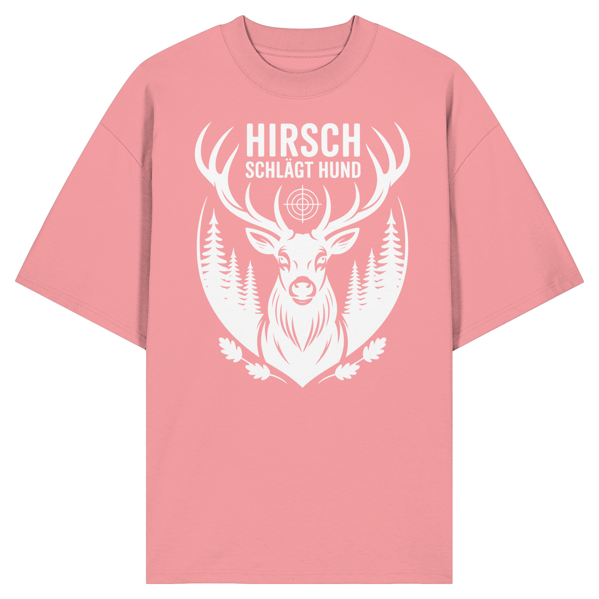 Hjort slår hund - Økologisk Oversize T-shirt