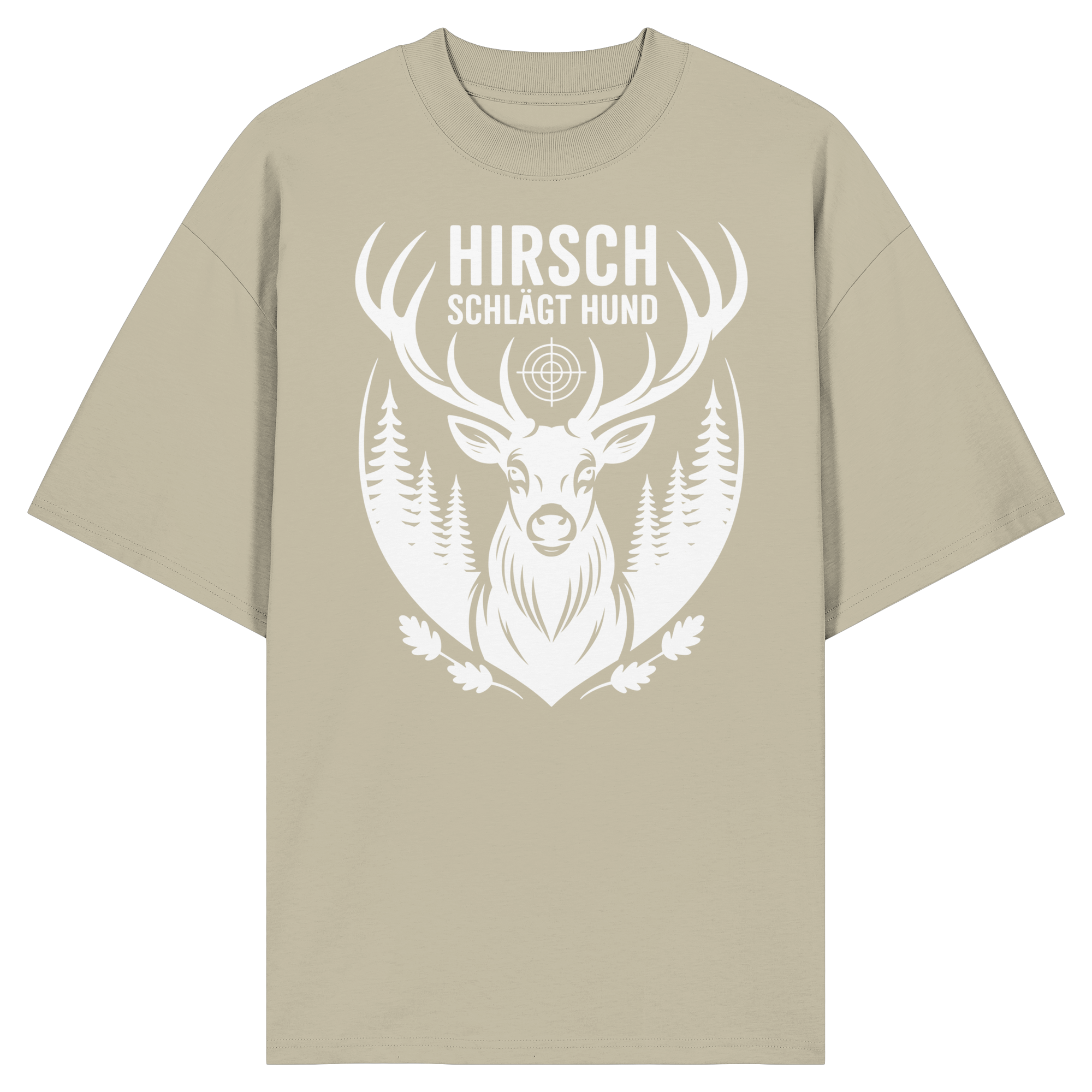 Hjort slår hund - Økologisk Oversize T-shirt