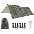 Himmelstuch Camping-Tarp 3x3m, Farbe Silber CP Camouflage, ohne Silberbeschichtung