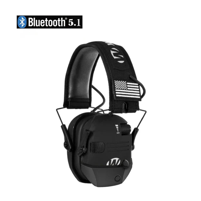 Kapselgehörschutz Pro in Schwarz mit Bluetooth 5.1 Logo eingeblendet