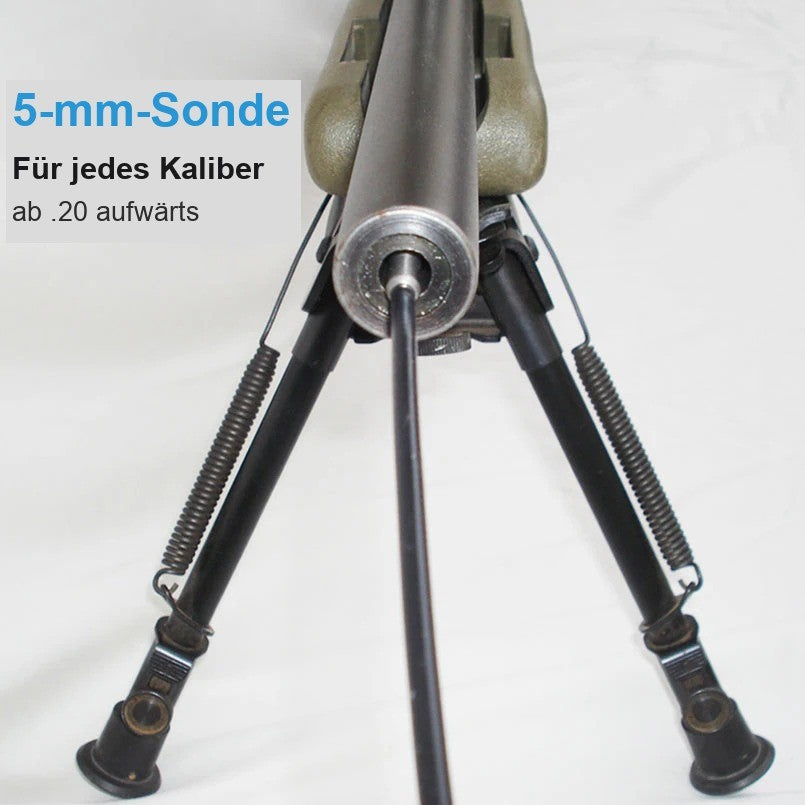 Laufblick 5-mm-Sonde wird in den Gewehrlauf eingeführt