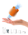 Luftfunke Akku-Luftpumpe mit Campinglicht in Orange, Camping-Zubehör von Deinster