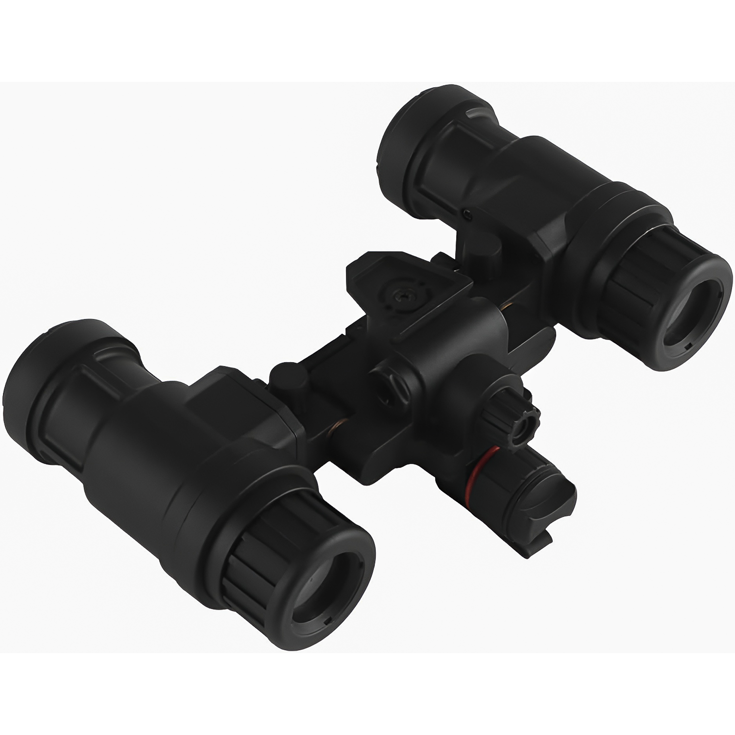 NachtFalke Nachtsichtgerät, Doppelrohr-Optik schräg von vorne mit geriffelten Linsenringen