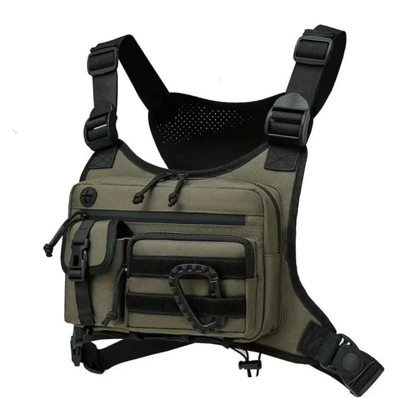 Nahdepot taktische MOLLE-Brusttasche in Grün, Frontansicht