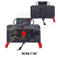 Rettungsgriff MOLLE-Verbandtasche in MultiCam Black mit rotem Kreuz-Patch