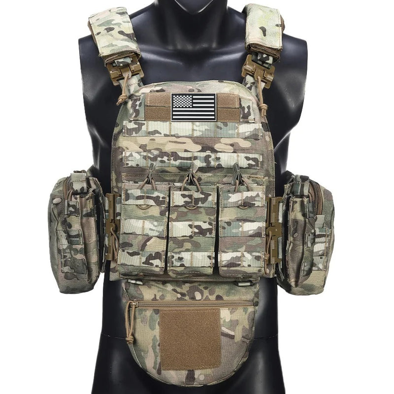 Kernrüstung Schnellabwurf-Plattenträger Camouflage, Frontansicht