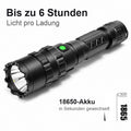 Strahlwerk Jagdlampe bis zu 6 Stunden Laufzeit mit wechselbarem 18650-Akku