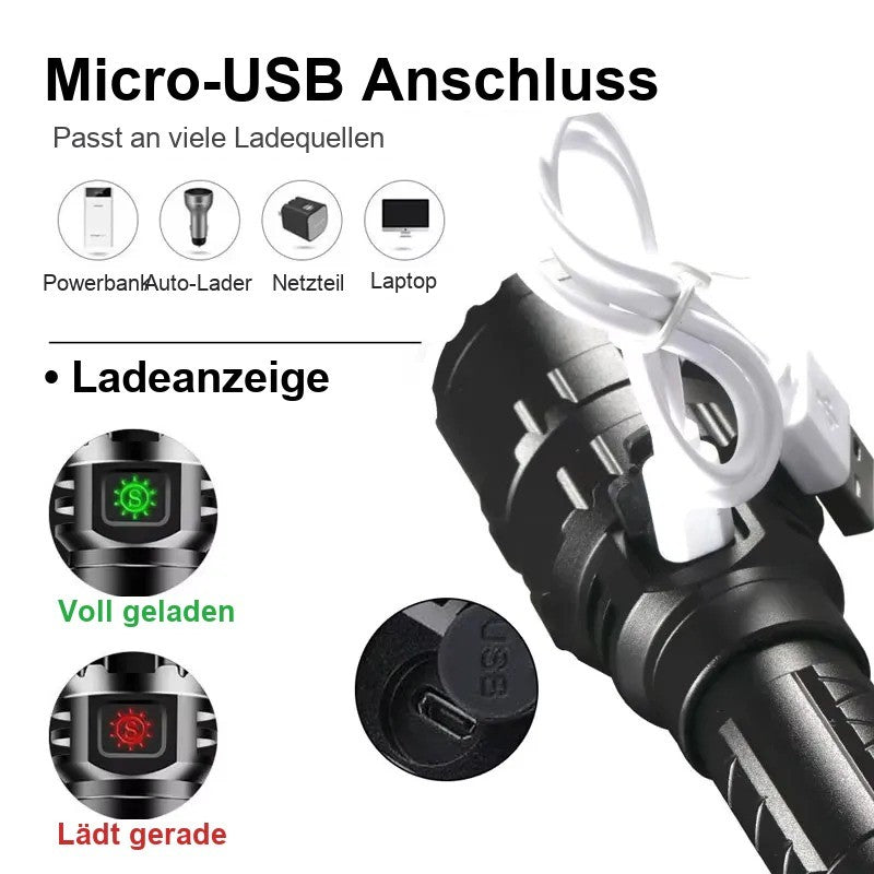 Strahlwerk Jagdlampe USB-aufladbar mit Ladeanzeige