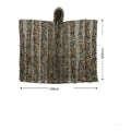 Maße des 3D Tarnponchos: 140 × 105 cm Einheitsgröße