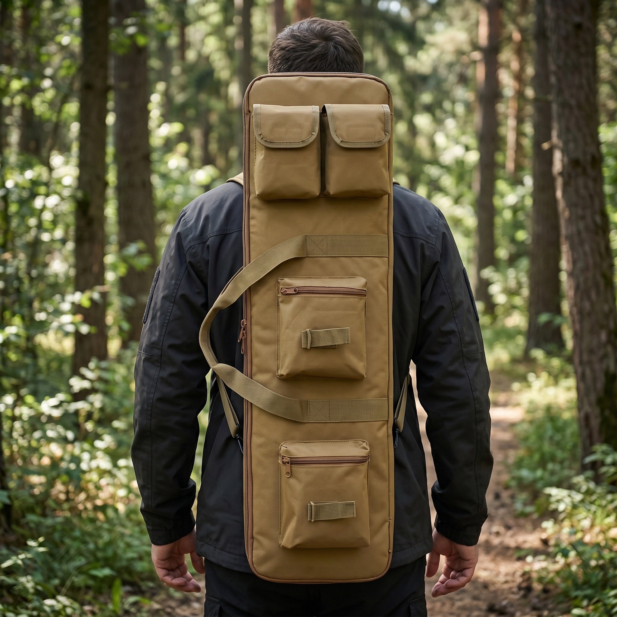 Tragwerk Gewehrtasche als Rucksack getragen
