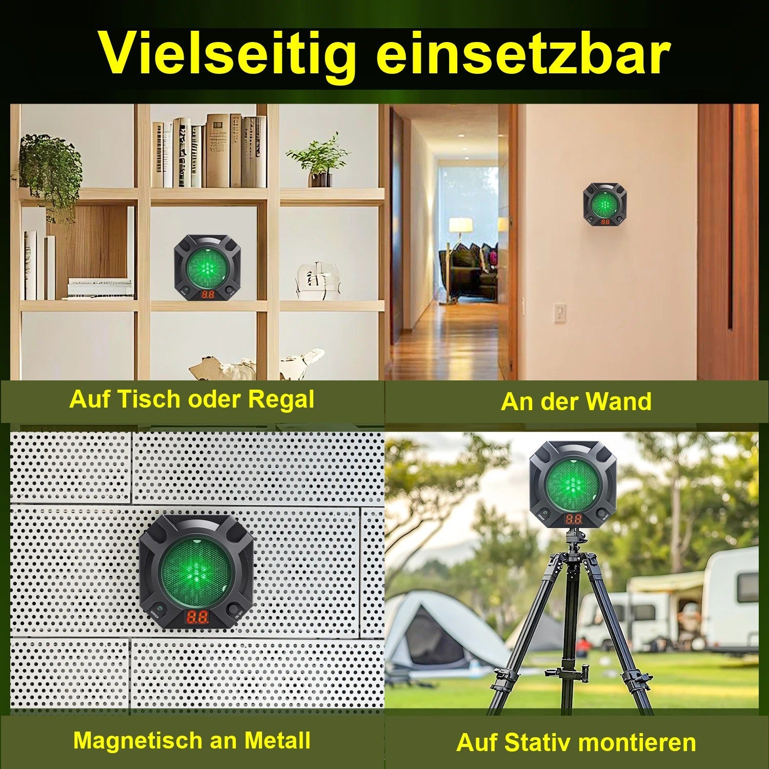 Trefferecho Trainingsziel auf Tisch, Wand, Metall und Stativ montiert